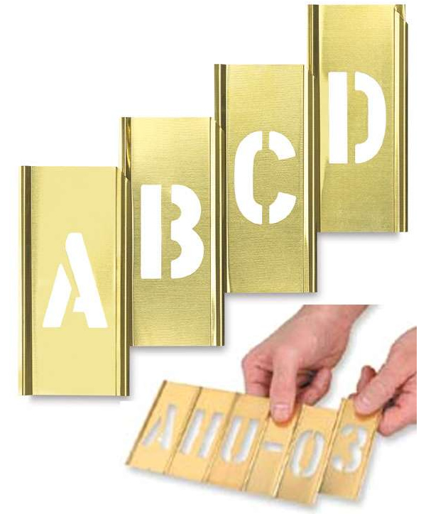BRASS Alpha/Numbers Kit 45 pc or 92pc