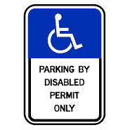 Handicap / Disabled Permit Parking Only Sign - Florida