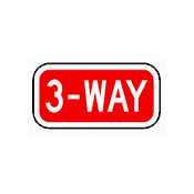 3-Way Sign R1-3a 6"x12"