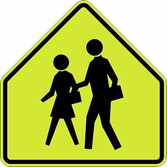 W11-2 Pedestrian Crossing Road Sign - H.I.P. - 30x30