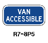 Van Accessible Sign R7-8P5 12"x6"  van accessible handicap parking space sign,van-accessible-sign,Handicap Van Accessible  Parking Sign,R7-8P5,accessible van-parking sign 